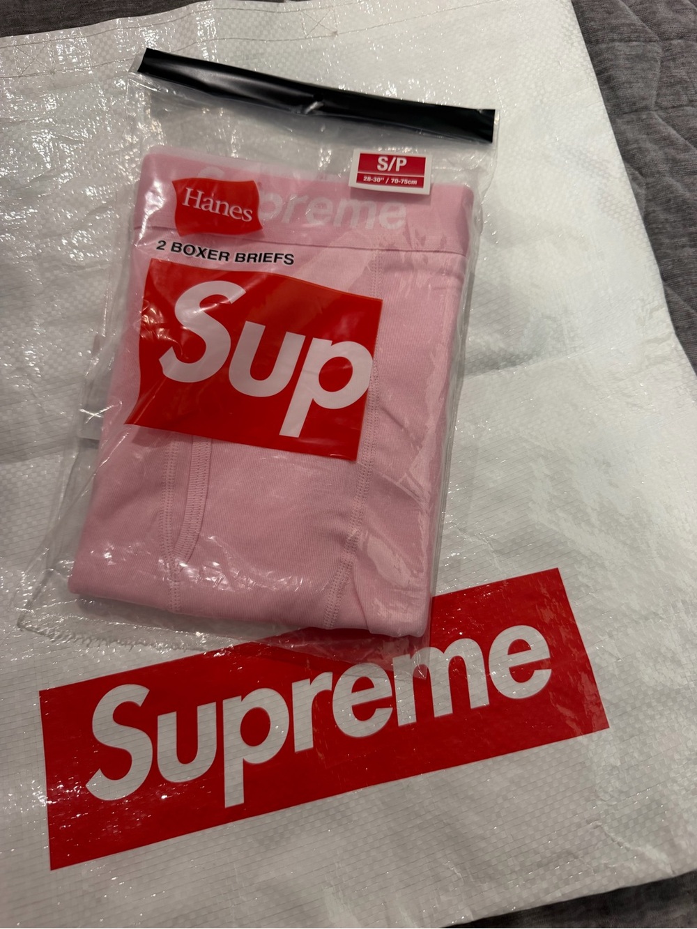 Supreme x Hanes Pink Boxer Briefs - Men's Light Pink 2-Pack